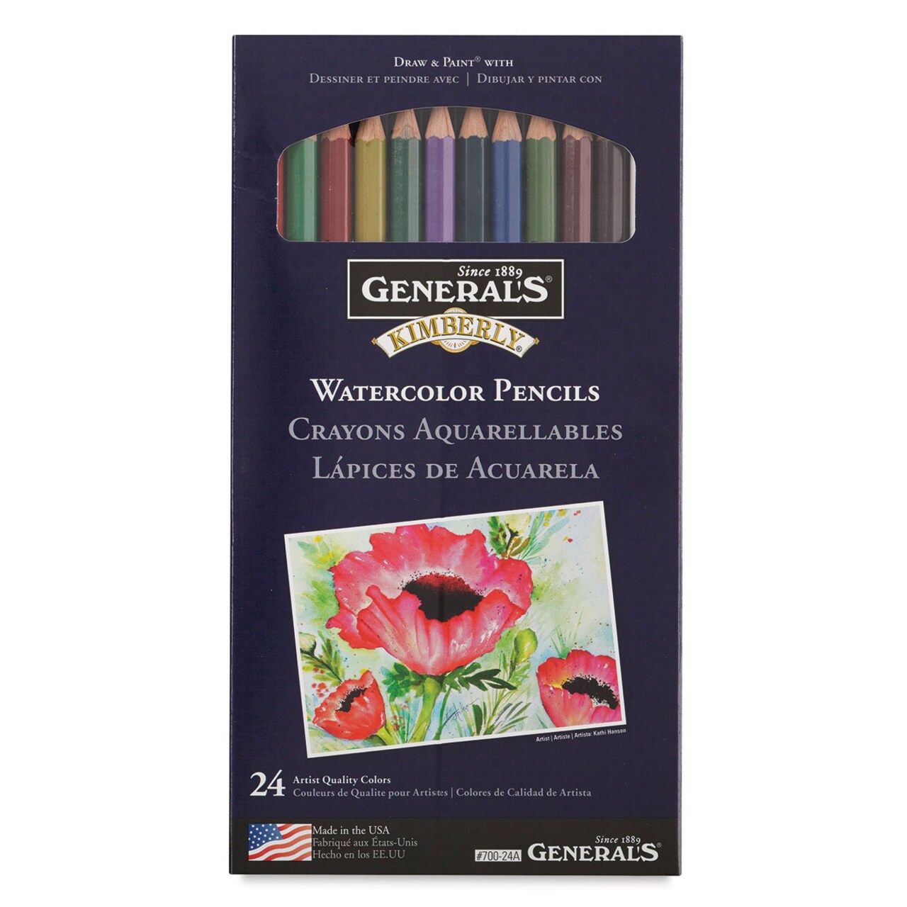 General's Kimberly Watercolor Pencil Set - Assorted Colors, Set of 24